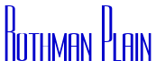 Rothman Plain Schriftart